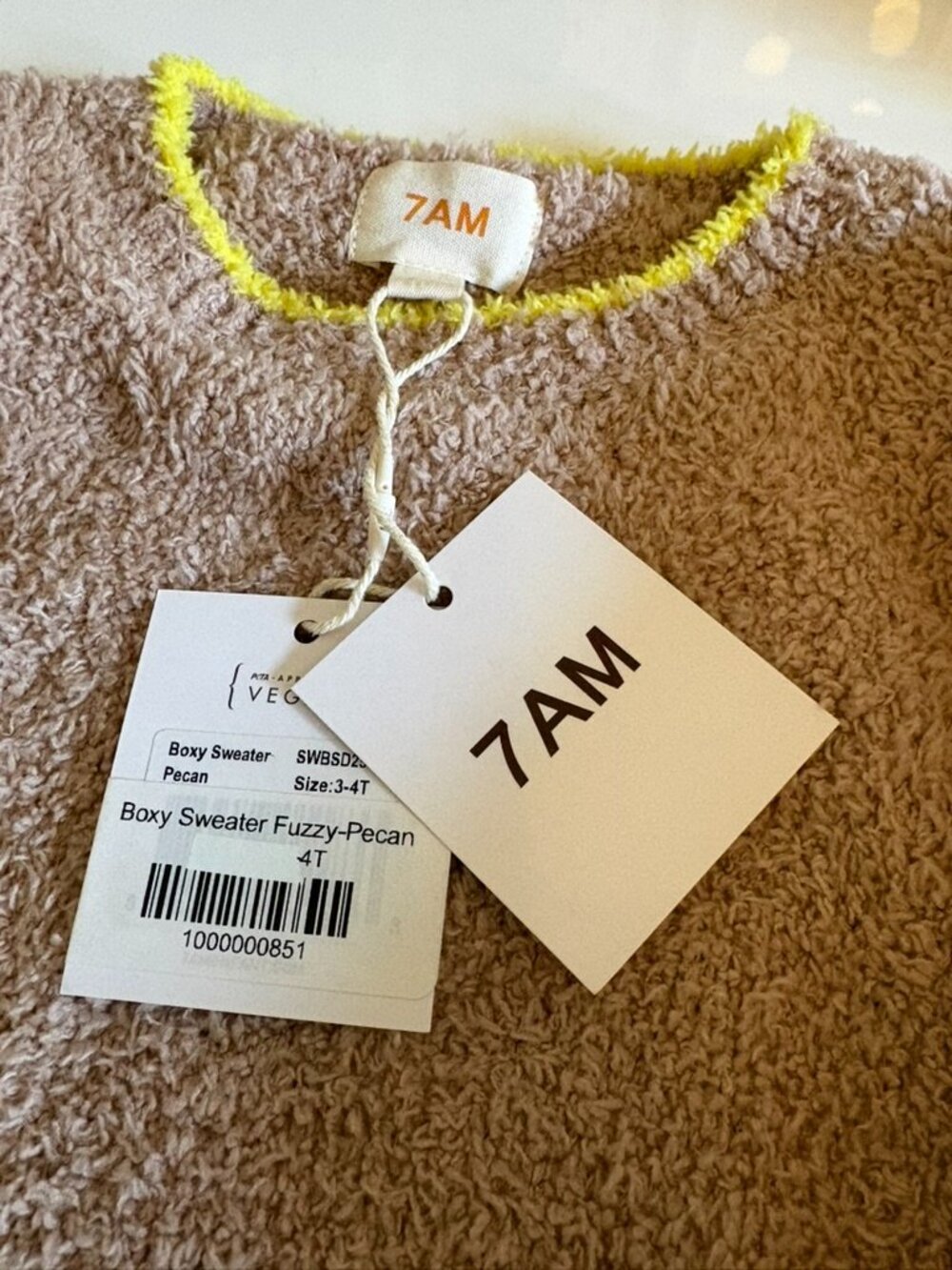 7 am Enfant fuzzy sweater NWT